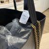 Chloe Spin Medium Tote in Shiny Grained Black