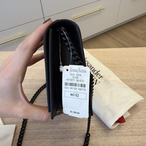 Alexander McQueen Small Skull Bag in Black and Black hardware
