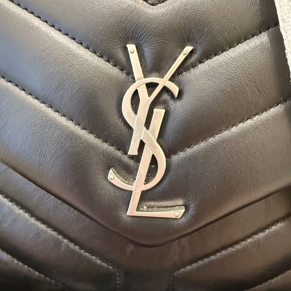 Saint Laurent (YSL) Loulou Small In Quilted Leather Black and Silver Hardware