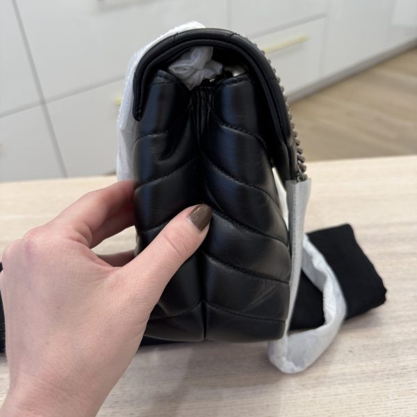 Saint Laurent (YSL) Loulou Small In Quilted Leather Black and Silver Hardware