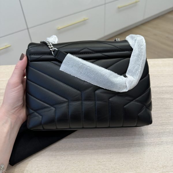 Saint Laurent (YSL) Loulou Small In Quilted Leather Black and Silver Hardware