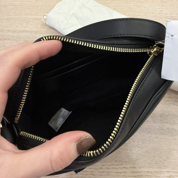 Salvatore Ferragamo Calfskin Gancio Small Archive Camera Case Black