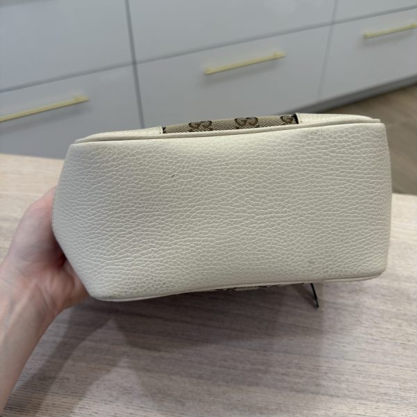 Gucci Monogram Small Bree Tote Beige White