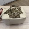 Gucci Monogram Small Bree Tote Beige White
