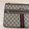 Gucci GG Supreme Monogram Large Ophidia Pouch Clutch Brown
