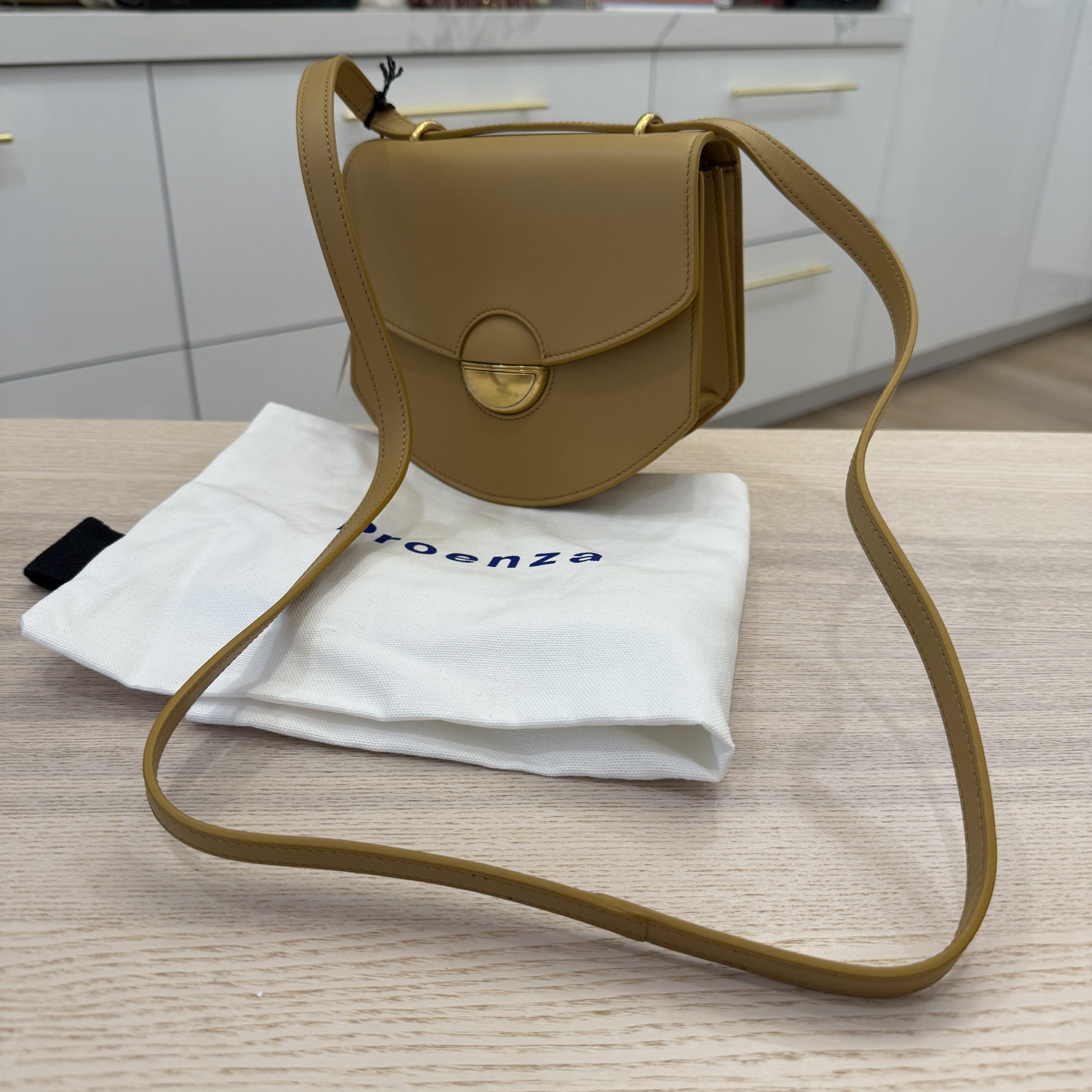 Proenza Schouler Mini Round Dia Shoulder Bag Caramel