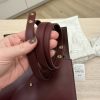 The Row Laurie Clutch in Lux Calfskin and Nubuck Red