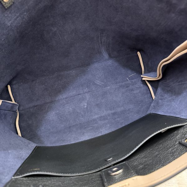 Chloe Sense Large Tote Bag in Grained Leather Black