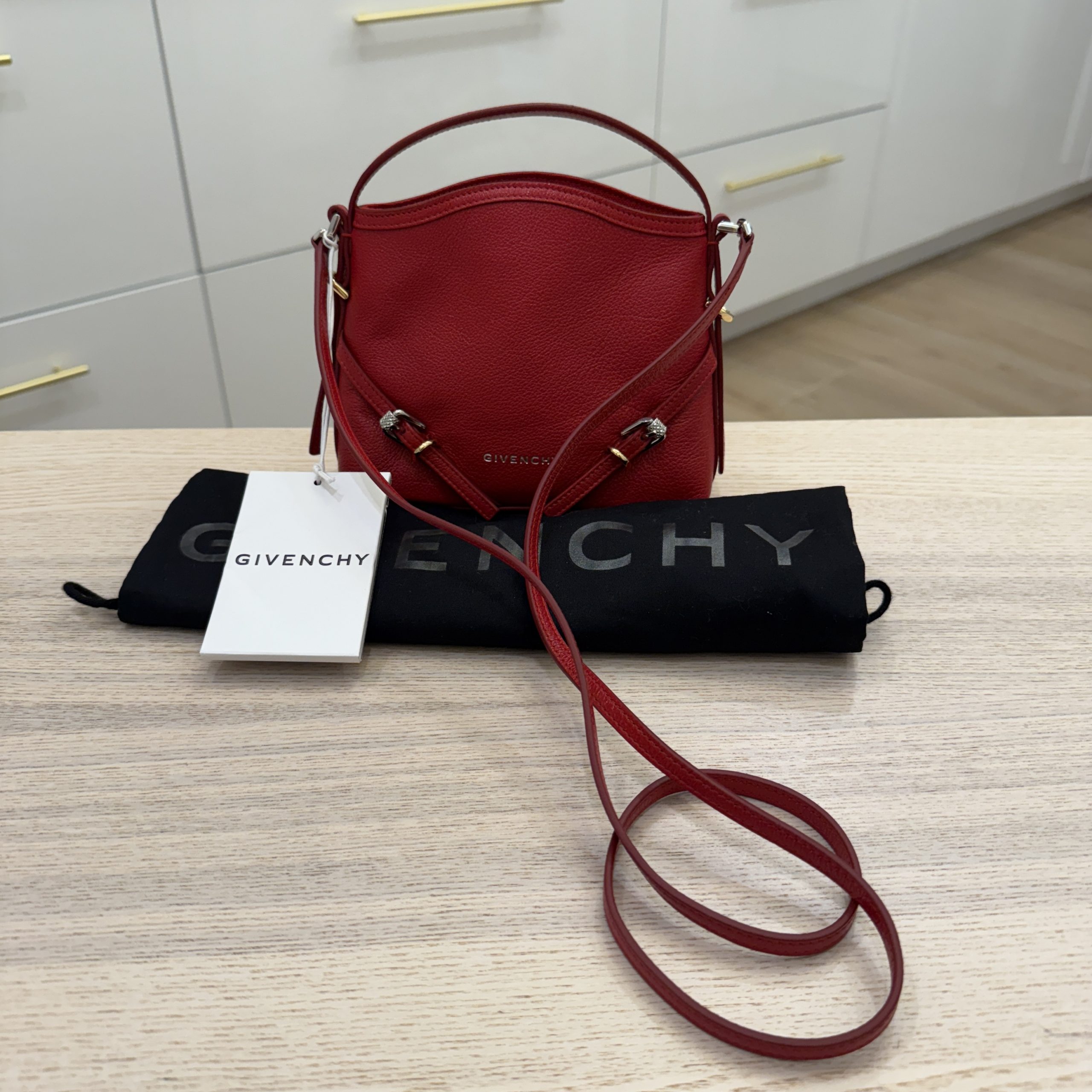 Givenchy Nano Voyou Bag in Leather Vermillon