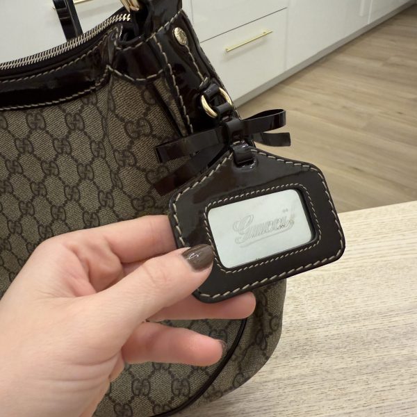 Gucci Beige/Ebony GG Coated Canvas Shoulder Bag