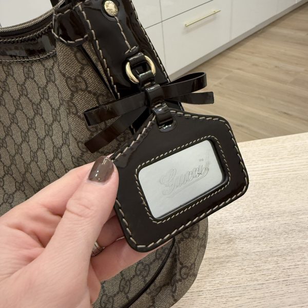 Gucci Beige/Ebony GG Coated Canvas Shoulder Bag