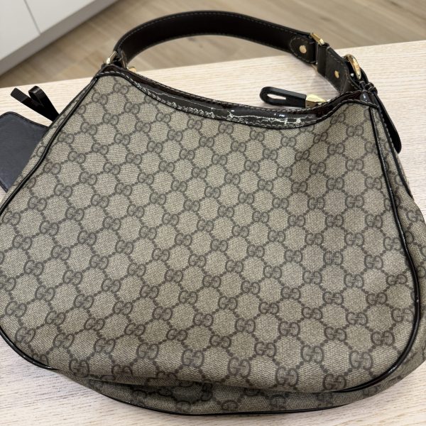 Gucci Beige/Ebony GG Coated Canvas Shoulder Bag