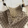 Gucci Monogram Medium Charlotte Hobo Off White