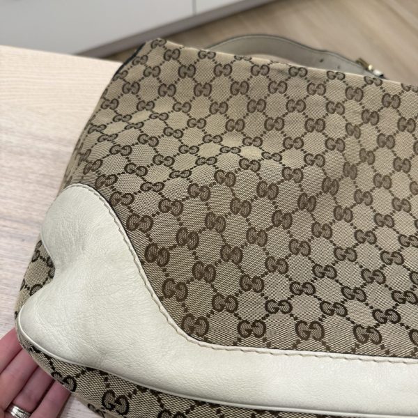 Gucci Monogram Medium Charlotte Hobo Off White