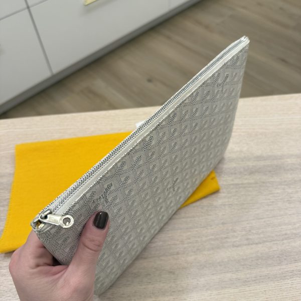 Goyard Goyardine Senat Pochette MM White