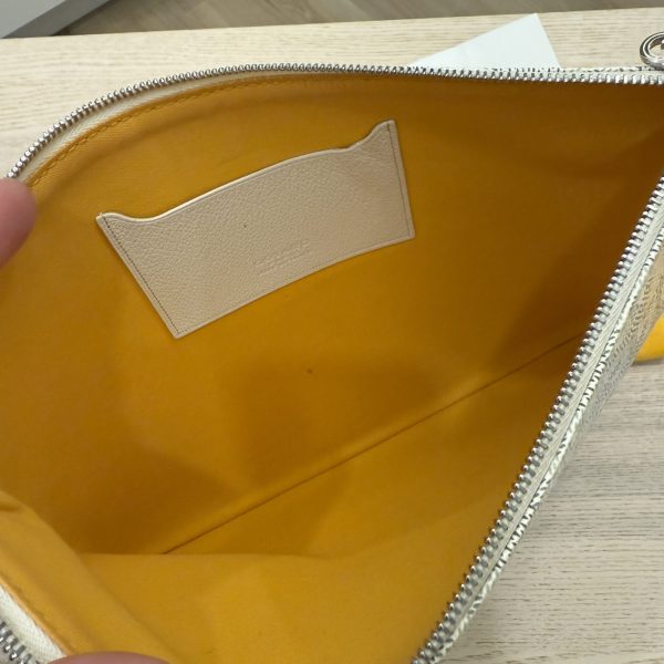 Goyard Goyardine Senat Pochette MM White