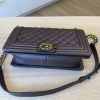 Chanel Boy Flap Bag Quilted Iridescent Goatskin Old Medium