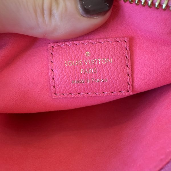 Louis Vuitton Calfskin Embossed Monogram Coussin BB Rose Fluo