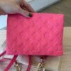Louis Vuitton Calfskin Embossed Monogram Coussin BB Rose Fluo