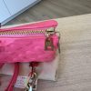 Louis Vuitton Calfskin Embossed Monogram Coussin BB Rose Fluo