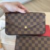 Louis Vuitton Damier Ebene Pochette Felicie Chain Wallet