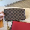 Louis Vuitton Damier Ebene Pochette Felicie Chain Wallet