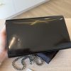 Saint Laurent (YSL) Cassandre Leather Wallet on a Chain Black SHW