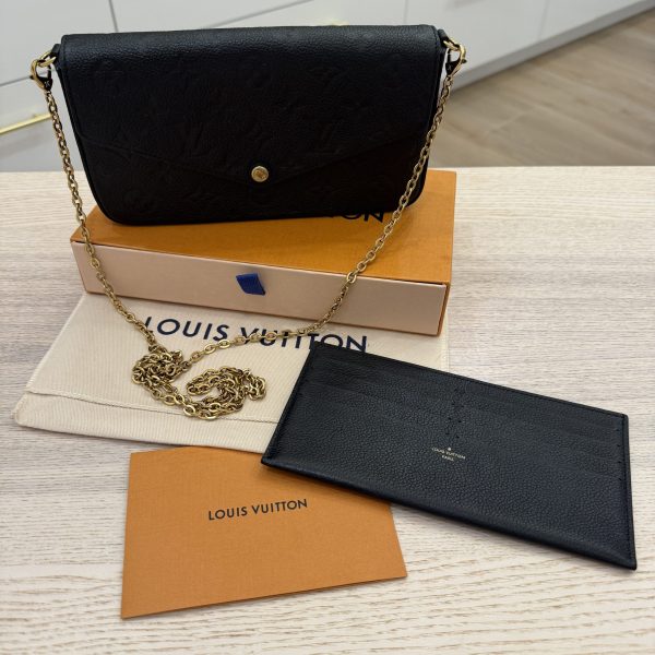 Louis Vuitton Empreinte Pochette Felicie Chain Wallet Noir