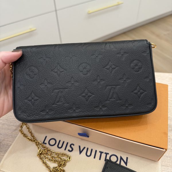 Louis Vuitton Empreinte Pochette Felicie Chain Wallet Noir