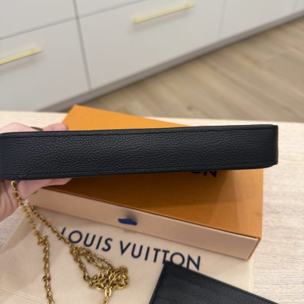 Louis Vuitton Empreinte Pochette Felicie Chain Wallet Noir