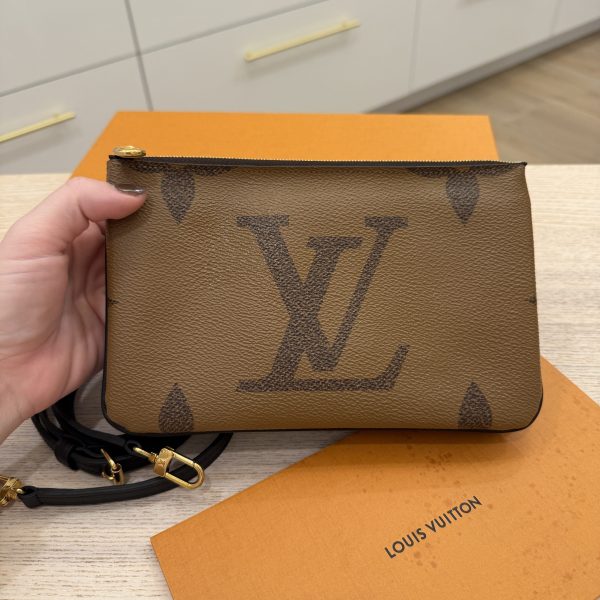Louis Vuitton Double Zip Pochette Limited Edition Reverse Monogram Giant