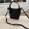 Chloe Spin Mini Tote Bag in Grained Calfskin Black