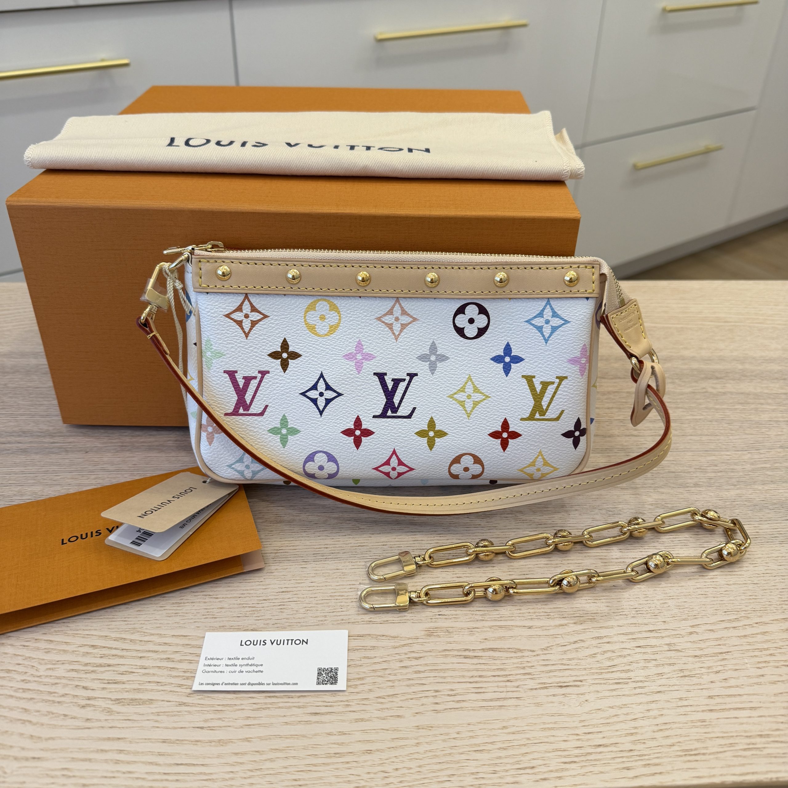Louis Vuitton LV X TM Monogram Multicolor Pochette Accessories White
