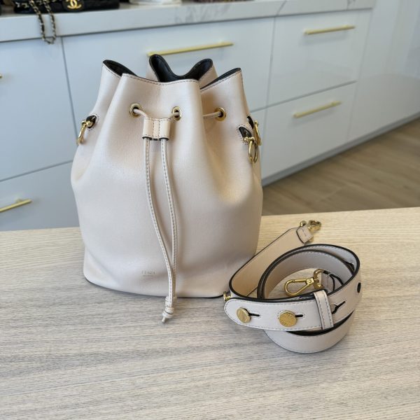 Fendi Vitello Grace Matte F is Fendi Grande Mon Tresor Bucket Bag Camelia