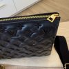 Louis Vuitton Lambskin Embossed Monogram Coussin MM Black