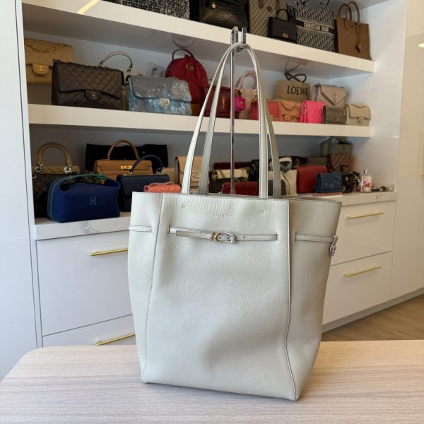 Givenchy Calfskin Voyou Medium North South Tote Light Beige