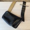 Alexander McQueen Black Leather Sling Crossbody Bag