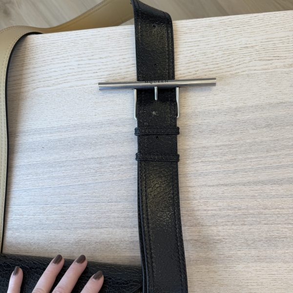 Alexander McQueen Black Leather Sling Crossbody Bag