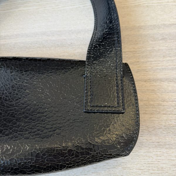 Alexander McQueen Black Leather Sling Crossbody Bag