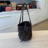 The Row Leo Bucket Bag Leather Mini Suede Dark Brown