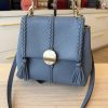 Chloe Grained Calfskin Small Penelope Soft Shoulder Bag Blue