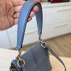 Chloe Grained Calfskin Small Penelope Soft Shoulder Bag Blue