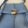 Chloe Grained Calfskin Small Penelope Soft Shoulder Bag Blue