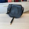 Chloe Calfskin Medium Marcie Round Crossbody Bag Black