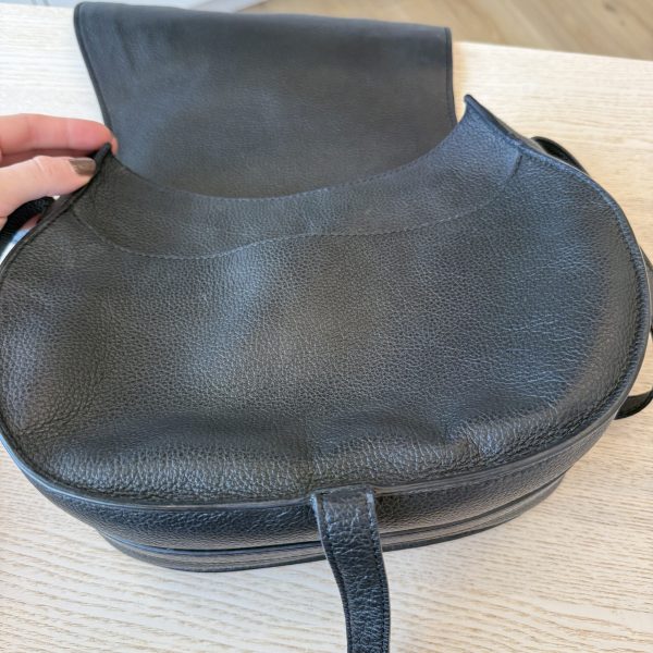 Chloe Calfskin Medium Marcie Round Crossbody Bag Black