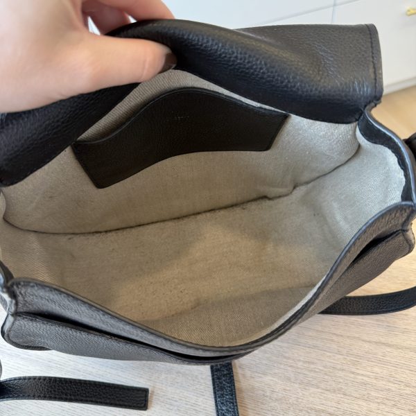 Chloe Calfskin Medium Marcie Round Crossbody Bag Black