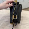 Chloe Marcie Micro Bucket Bag in Leather with Chain Strap Black