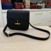 Tom Ford Tara Medium Crossbody in Grained Leather with Leather Strap Black