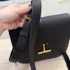 Tom Ford Tara Medium Crossbody in Grained Leather with Leather Strap Black