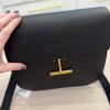 Tom Ford Tara Medium Crossbody in Grained Leather with Leather Strap Black